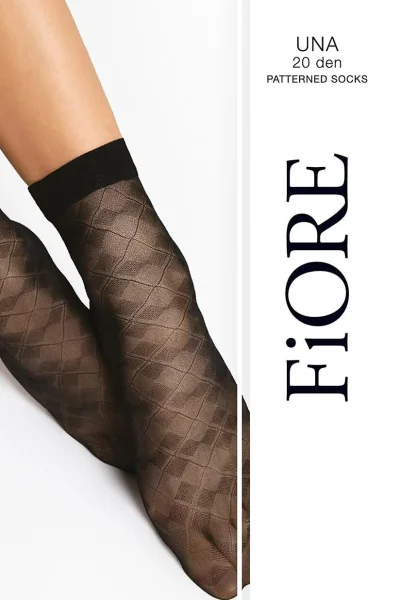 Silonkové ponožky Una - 20 DEN - Černá