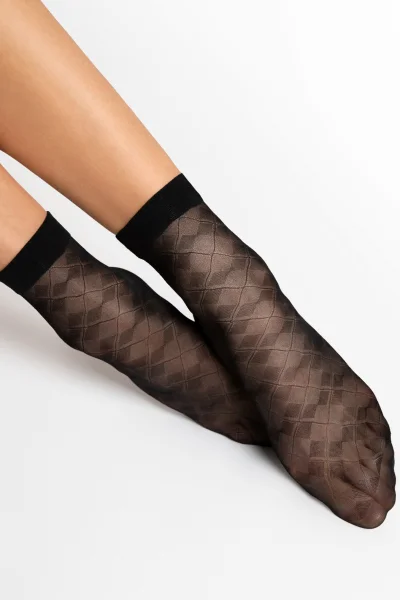 Silonkové ponožky Una - 20 DEN - Černá