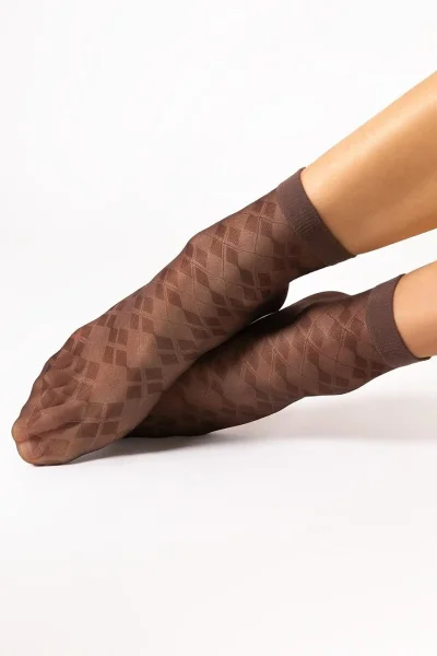 Silonkové ponožky Una - 20 DEN - Hnědá