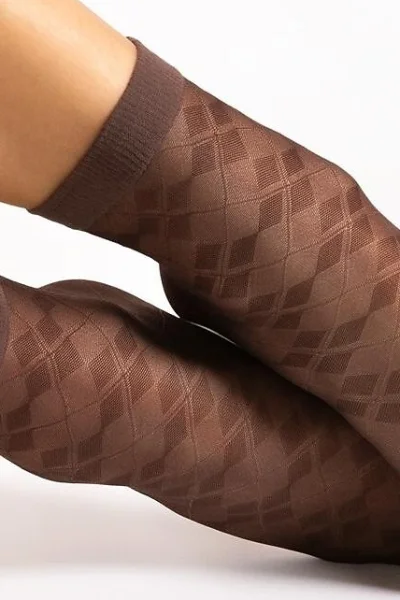 Silonkové ponožky Una - 20 DEN - Hnědá