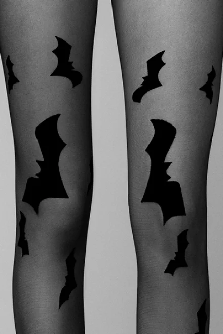 Vzorované silonky Gotham 20 DEN - Černá