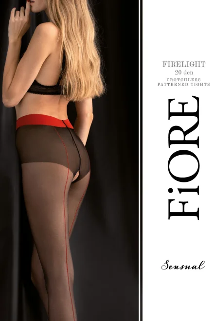 Vzorované silonky Firelight 20 Den - sexy - Černá