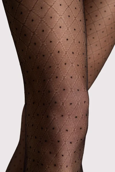 Vzorované silonky Maribel - 20 DEN - Černá