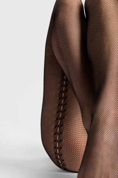 Vzorované silonky Luciana - 20 DEN - Černá