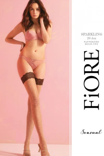 Samodržící punčochy Sparkling - 20 DEN - Tělová