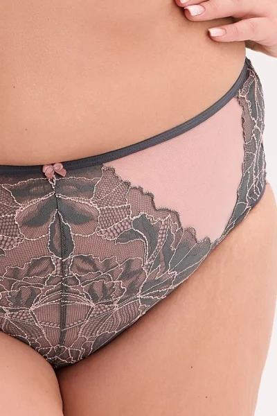 GRAPIN Kalhotky 1318 Priva - Šedo-ružová