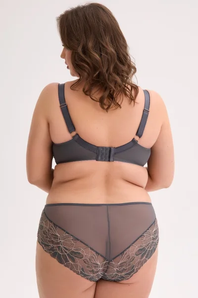 GRAPIN Kalhotky 1318 Priva - Šedo-ružová