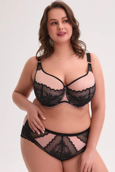 BLAPIN Polovyztužená podprsenka 1308 Amara - Černo-růžová