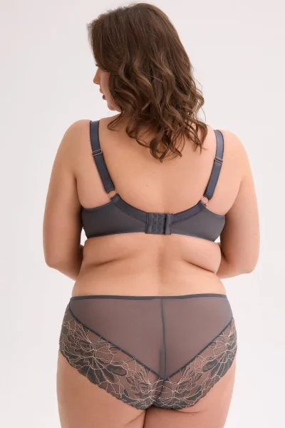 Polovyztužená podprsenka 1318 Priya - Šedo-ružová