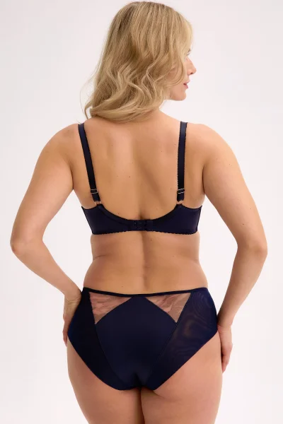 Polovyztužená podprsenka 1329 Sienna - Tmavěmodrá-růžová