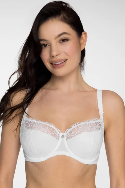 Polovyztužená podprsenka Goldie - Bílá