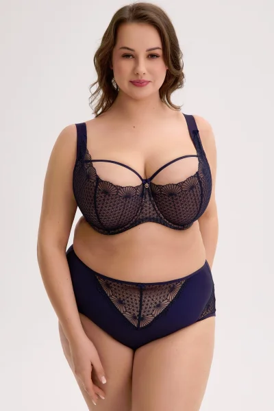 Polovyztužená podprsenka Veda - Tmavě modrá