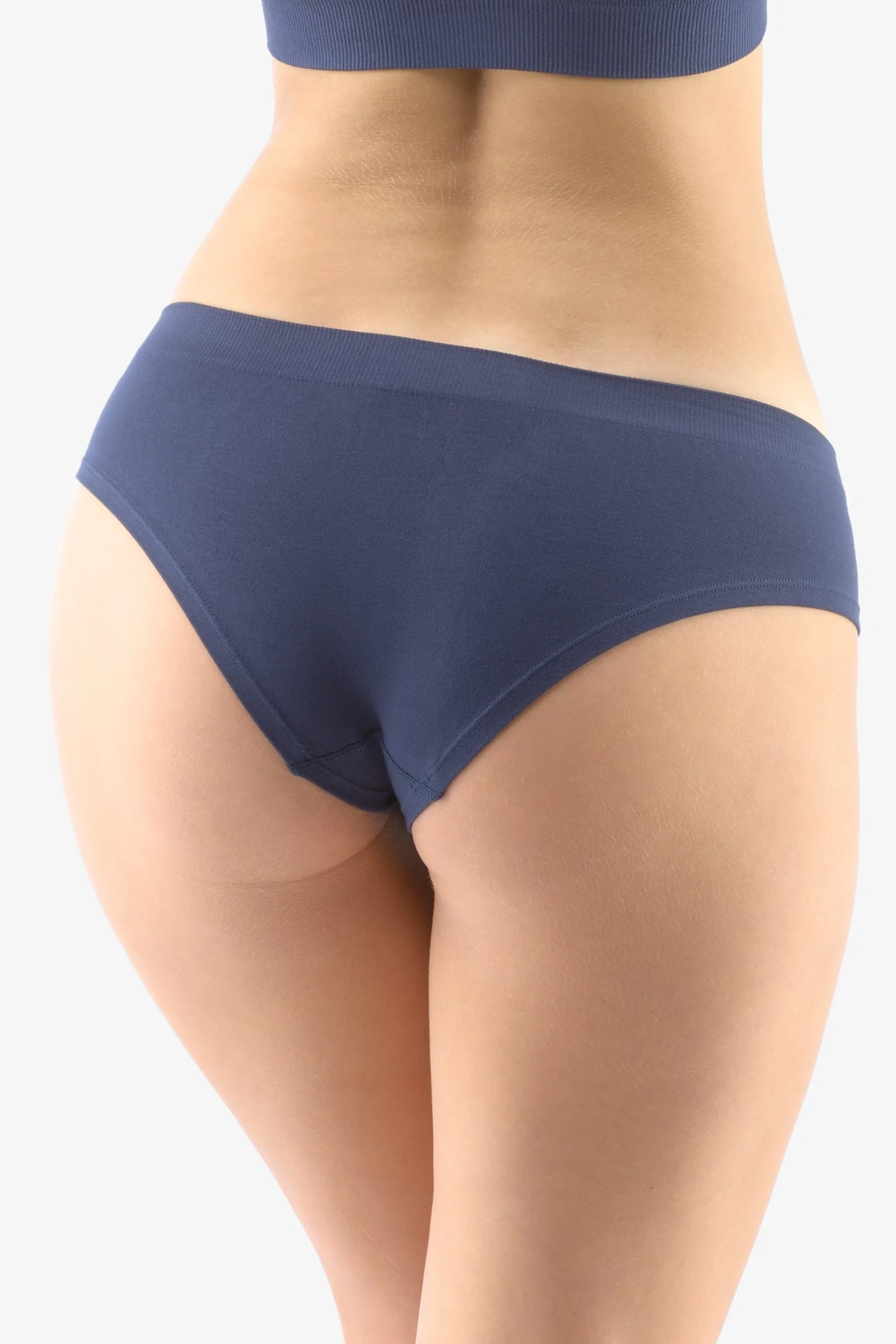 Bezešvé kalhotky Gina 04027P - bambus Tmavě modrá M/L