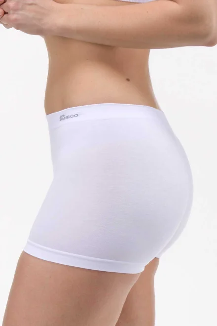 Dámské bezešvé boxerky 03022P - bambus - Bílá