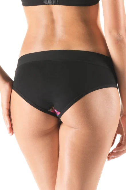 Francouzské kalhotky 14169P - bambus - Černá