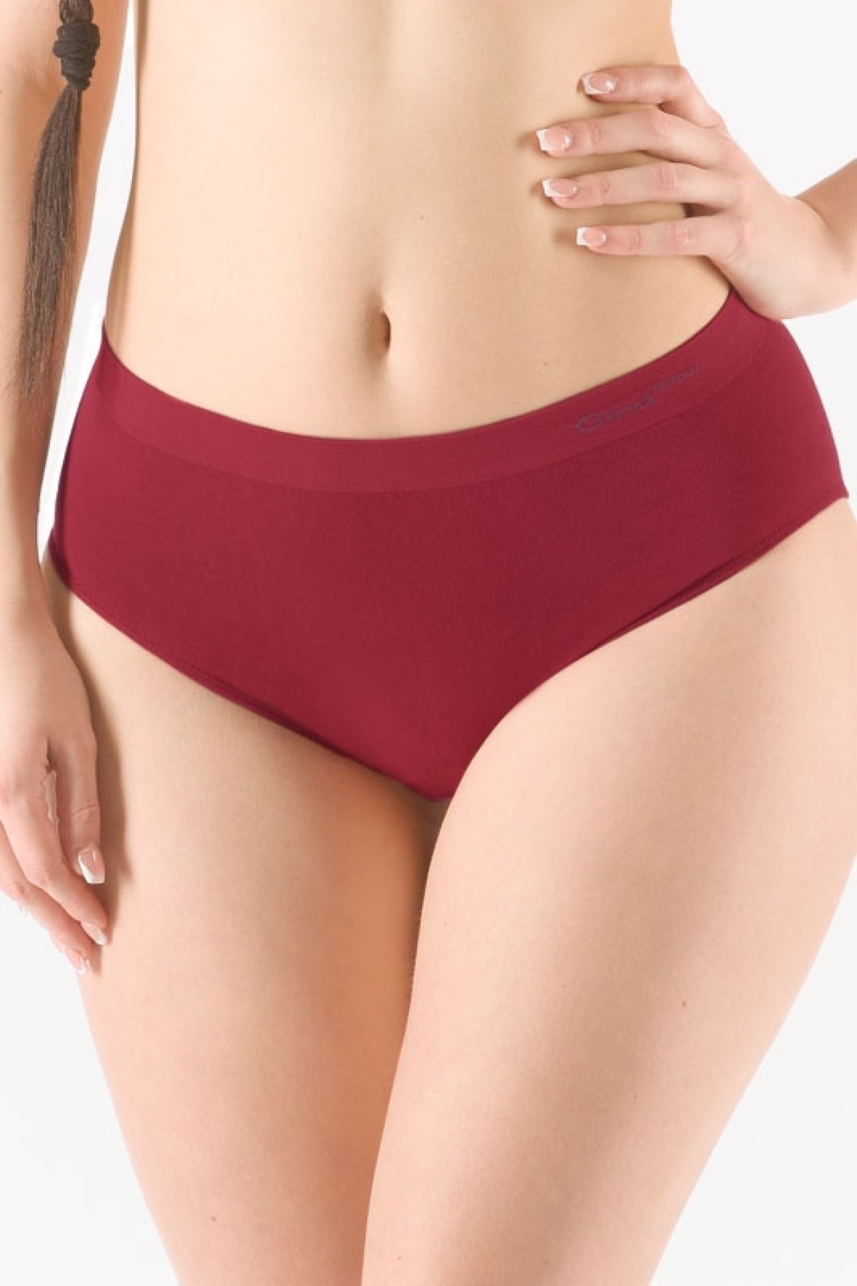 Bezešvé kalhotky Gina 01001P - bambus Bordó L/XL