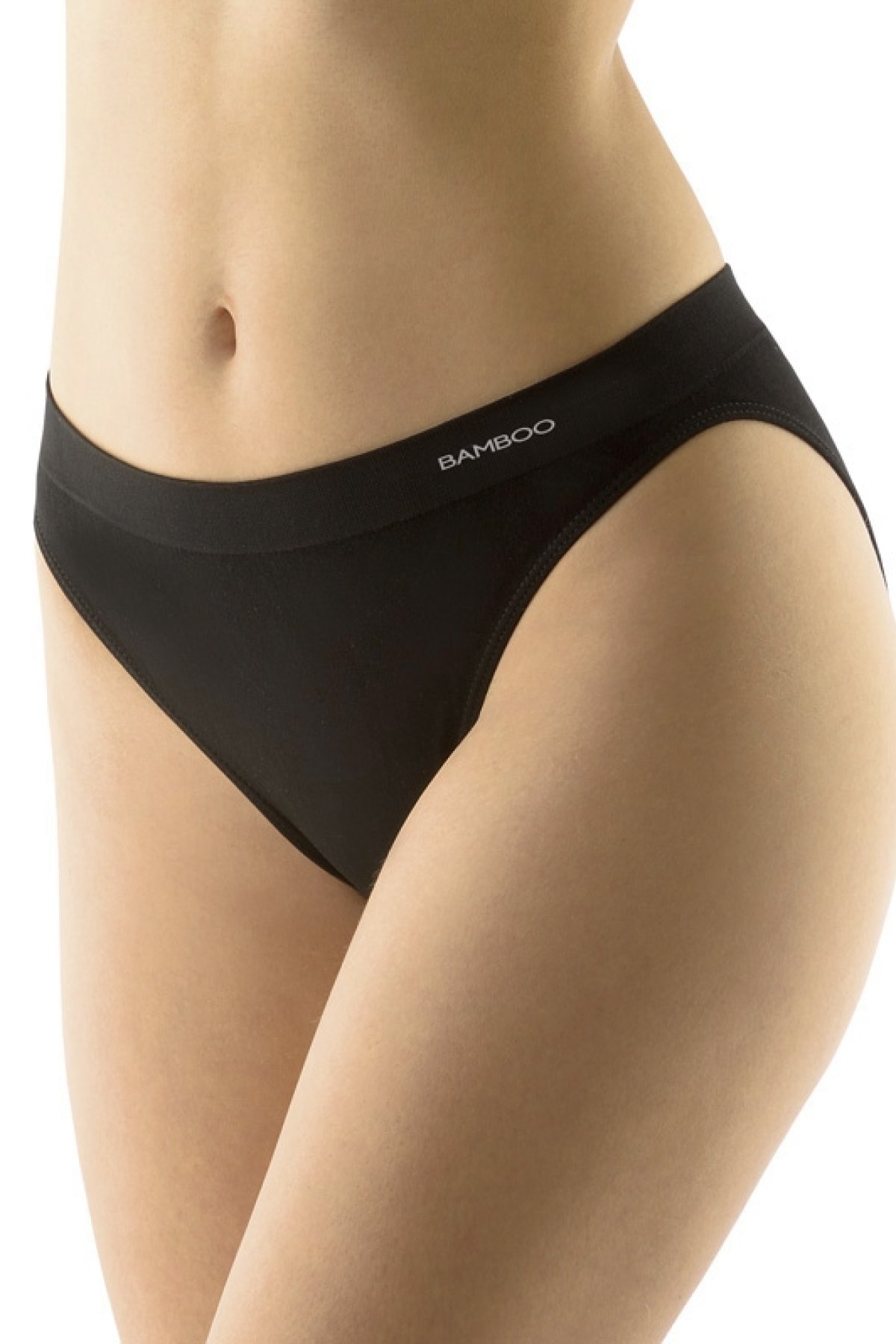 Bezešvé kalhotky Gina 00037P - bambus Černá M/L
