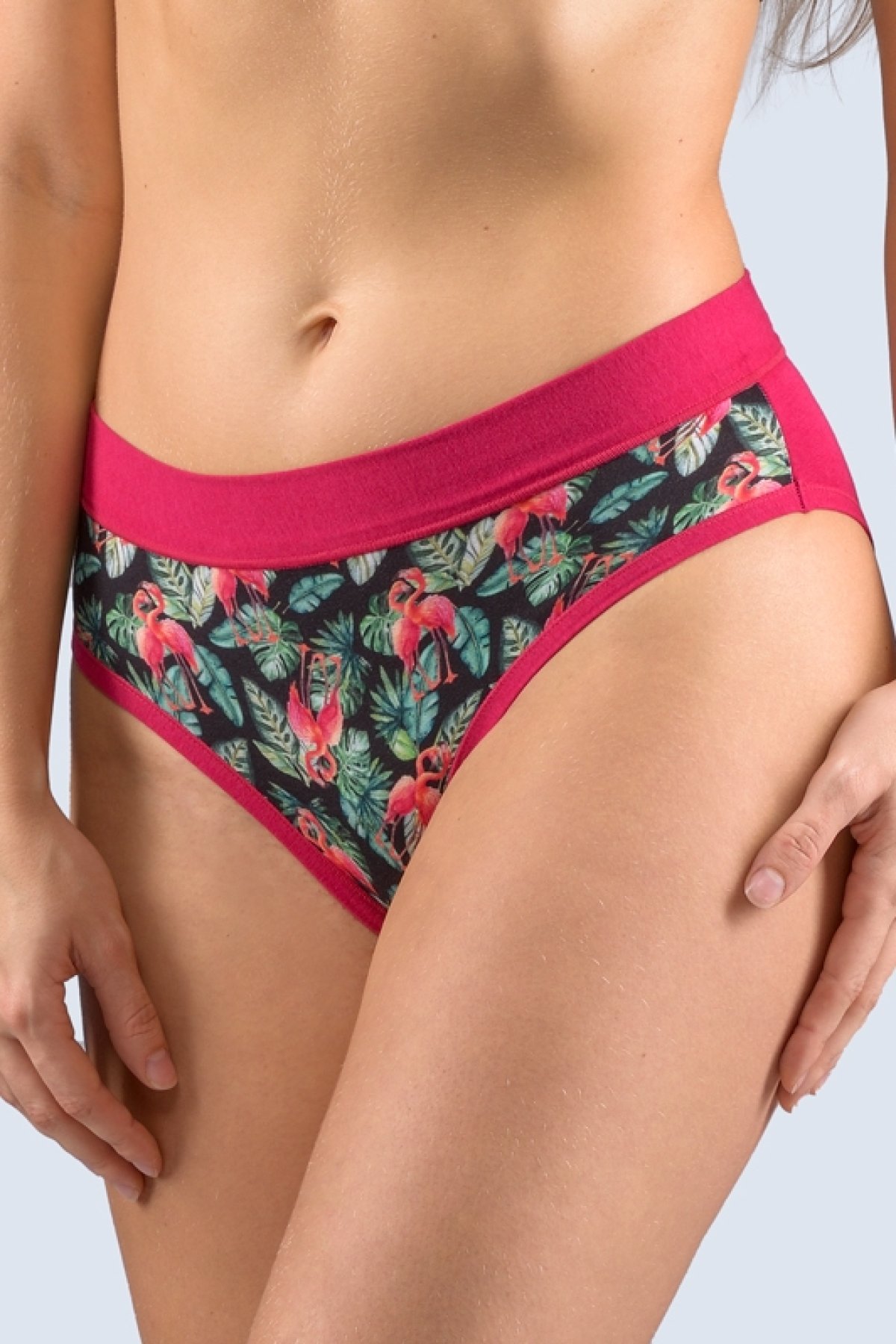 Kalhotky Gina 10268P - barevné Fuksiová L/XL