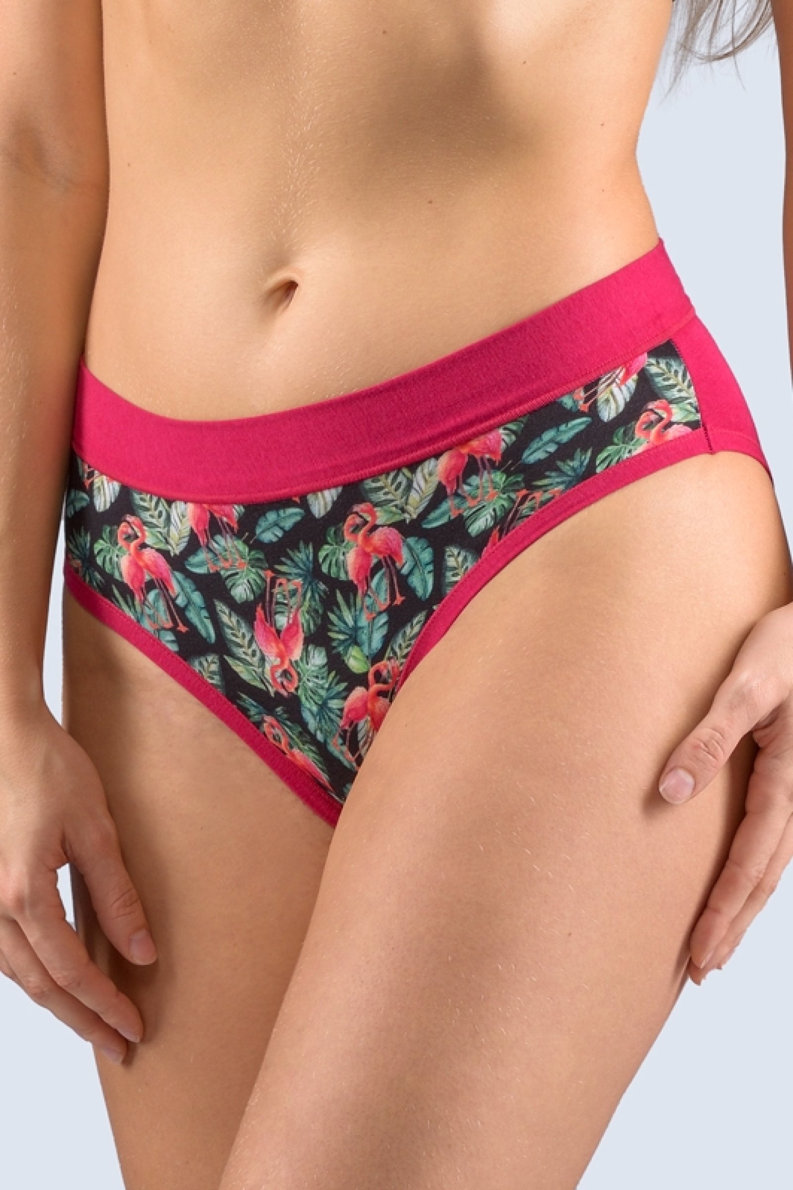 Kalhotky Gina 10268P - barevné Fuksiová M/L