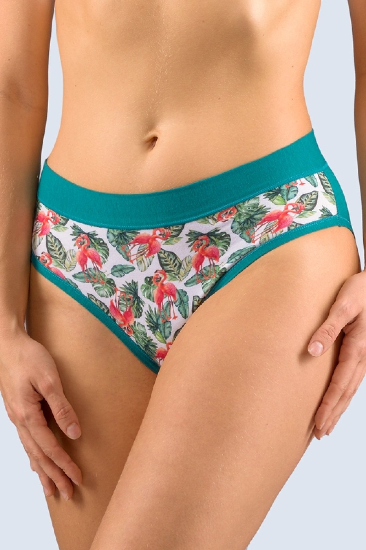 Kalhotky Gina 10268P - barevné Tyrkysová M/L