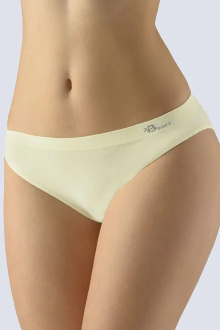 Kalhotky 00046P - bezešvé - Krémovo-žlutá