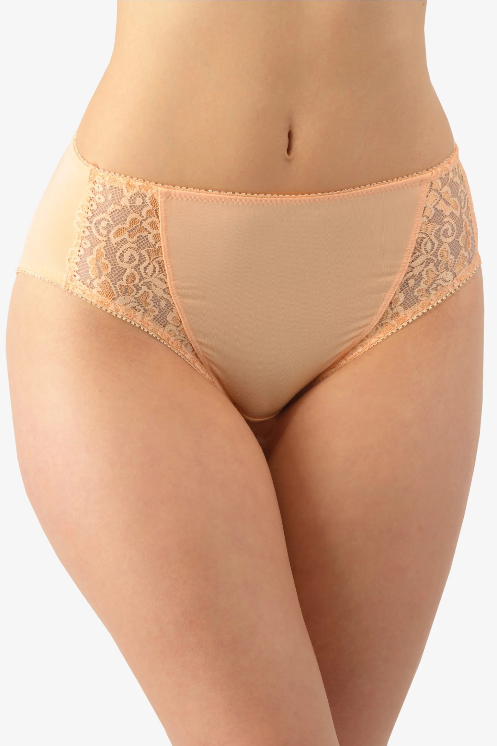 Kalhotky s vyšším pasem Gina 10120P Oranžová L/XL