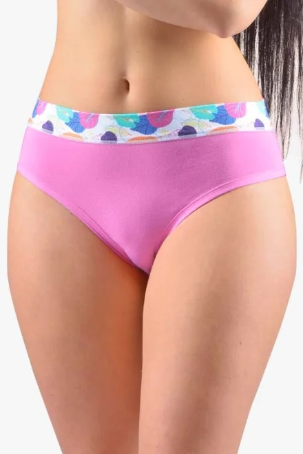 Bavlněné kalhotky 10270P - s potiskem - Růžová