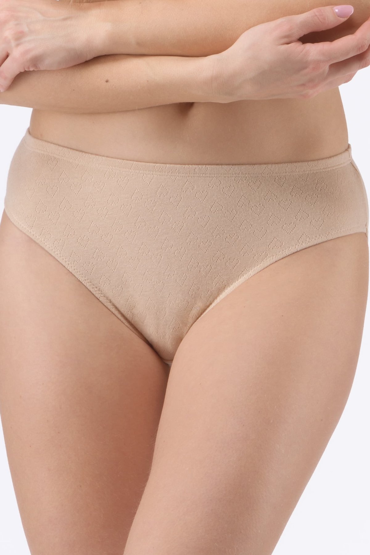 Kalhotky Gina 10291P - žakárové Béžová XL/2XL
