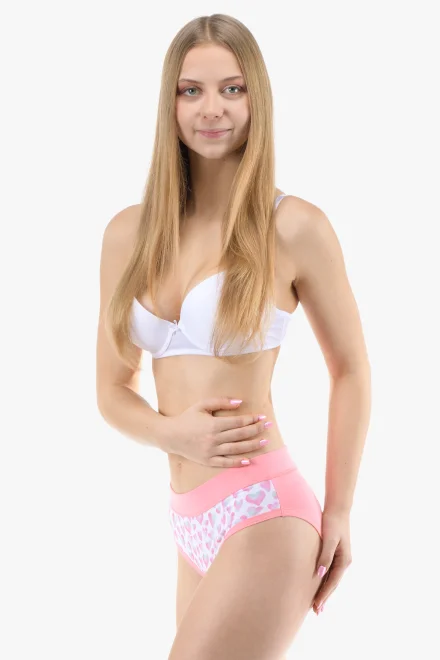 Kalhotky 10294P - srdíčka - Světle růžová