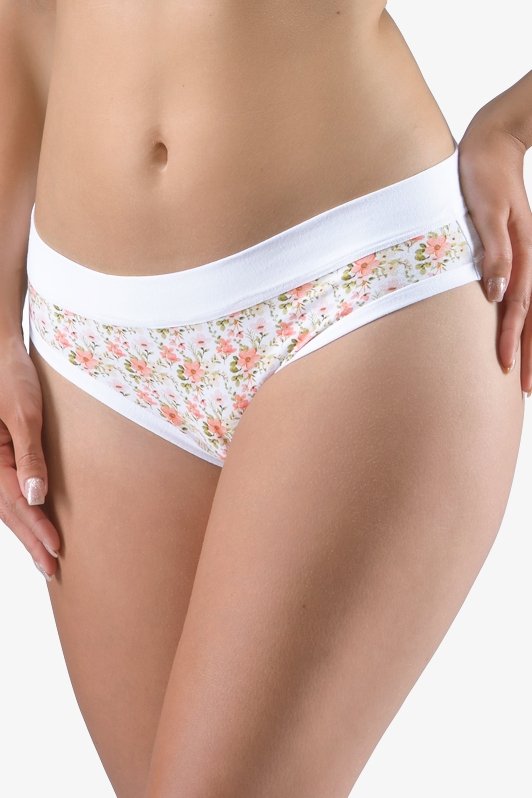 Tanga Gina 14157P - Bavlna Bílá M-L