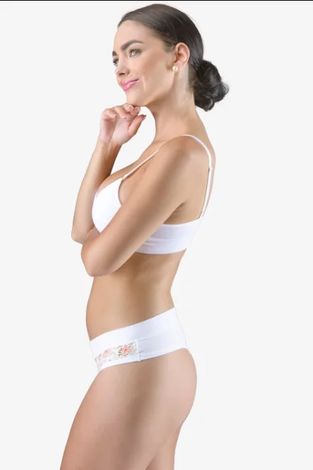 Tanga 14157P - Bavlna - Bílá