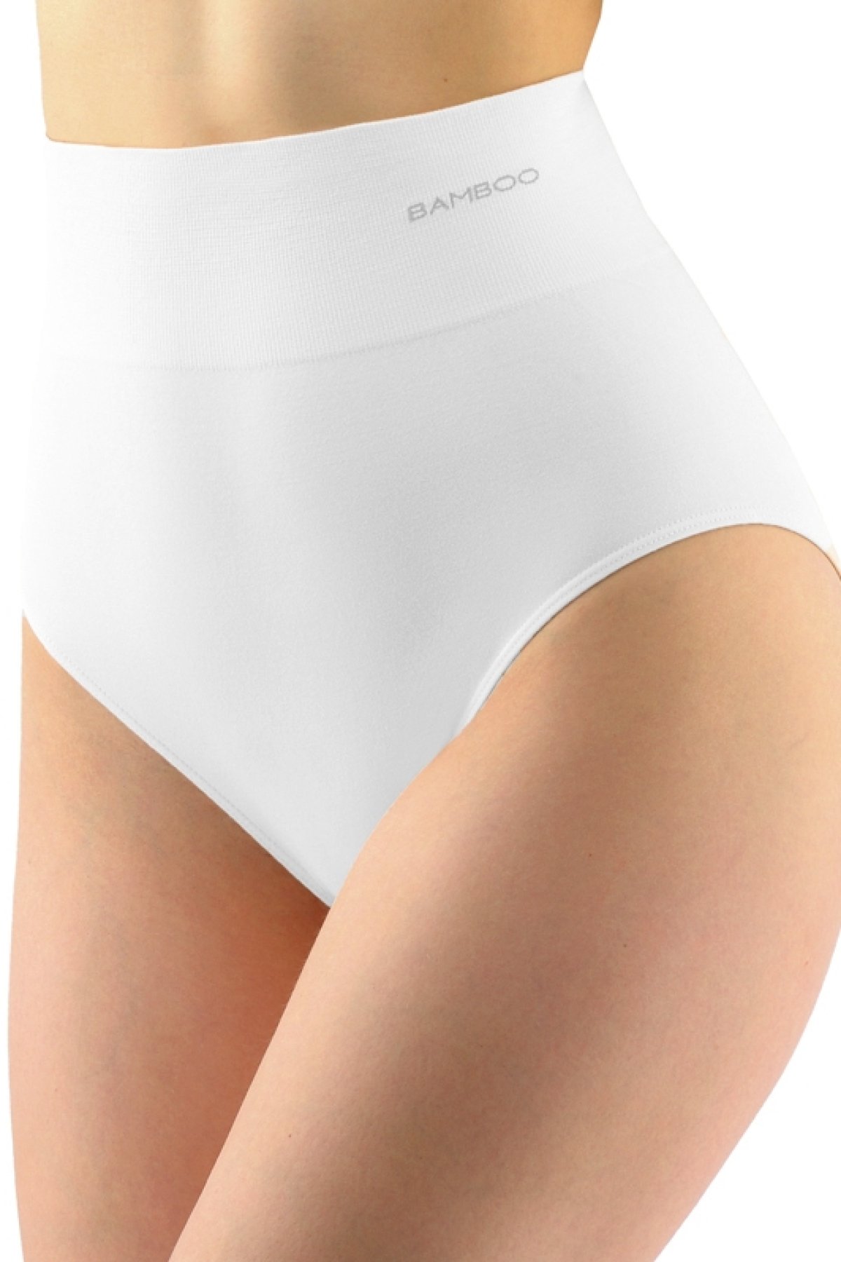 Bezešvé kalhotky Gina 00040P - bambus Bílá M/L