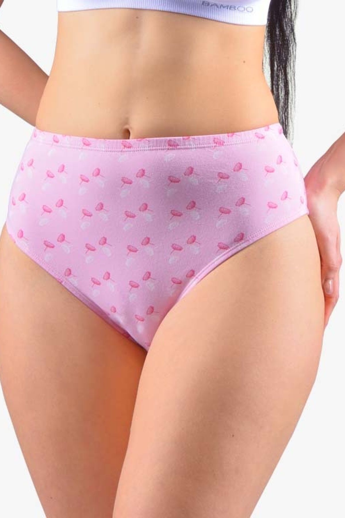 Kalhotky s vyšším pasem Gina - 11083P Růžová M/L