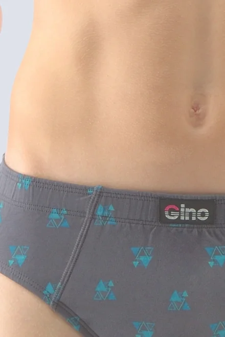Bavlněné chlapecké slipy 61003P - Tmavě šedá