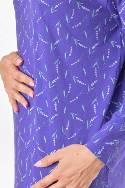 Noční košile 19173P - bavlna - Tmavě fialová