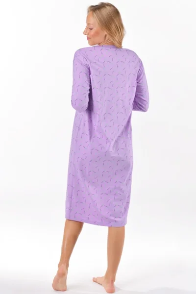Noční košile 19173P - bavlna - Světle fialová