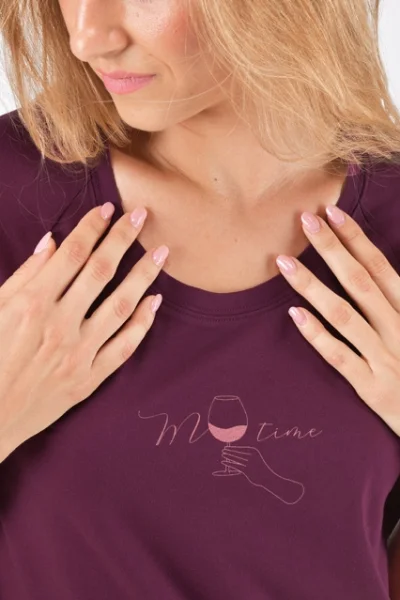 Noční košile 19164P - Fialovo-růžová