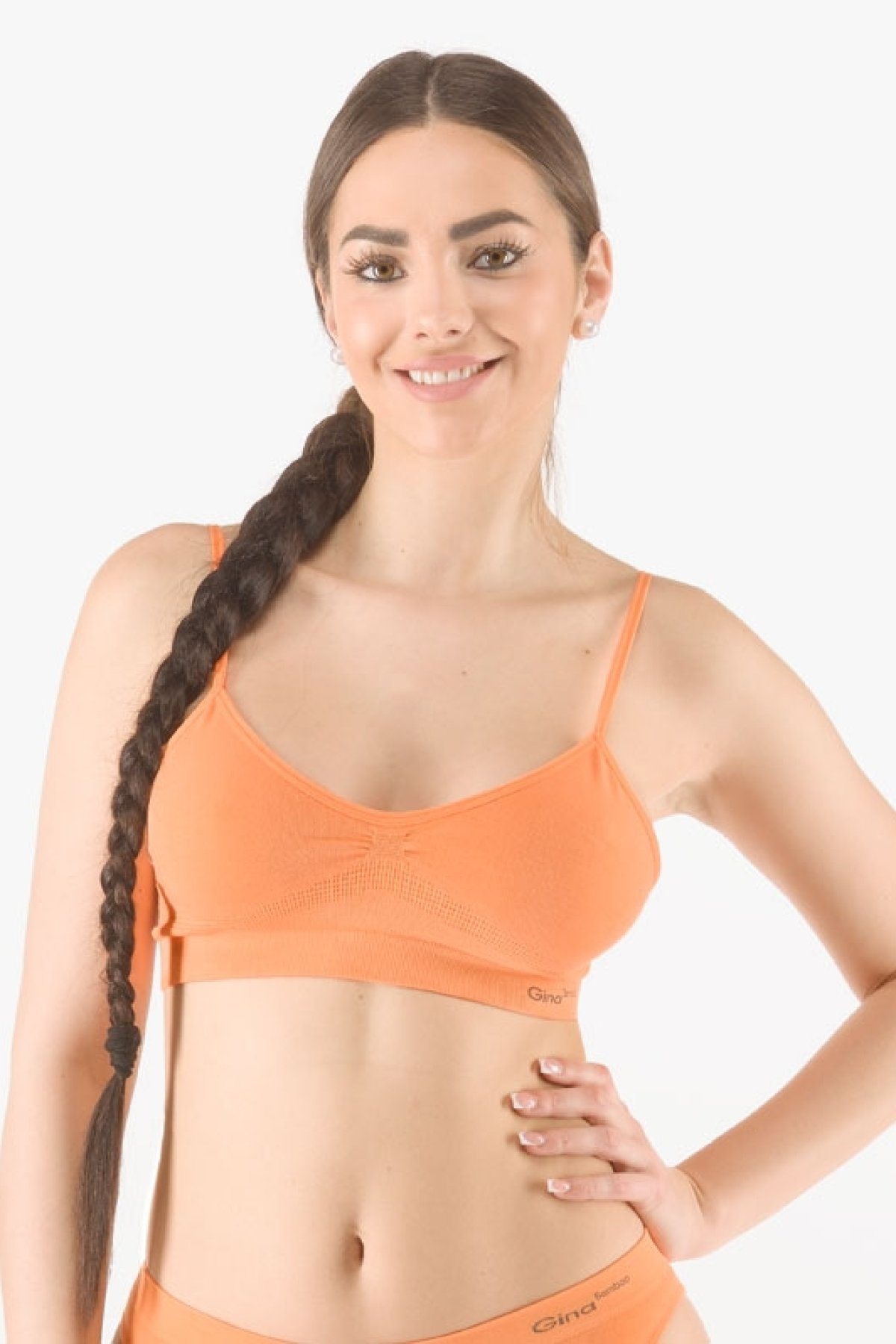 Podprsenkový top Gina 07010P - bambus Oranžová L/XL