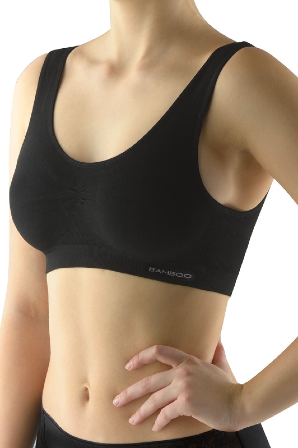 Podprsenkový top Gina 07016P - ECO bambus Černá XL/2XL