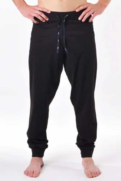 Pyžamové kalhoty 79201P - bavlna - Černá