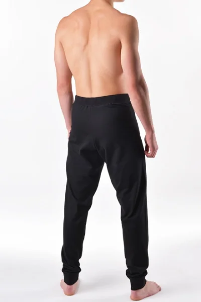 Pyžamové kalhoty 79201P - bavlna - Černá