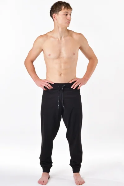 Pyžamové kalhoty 79201P - bavlna - Černá