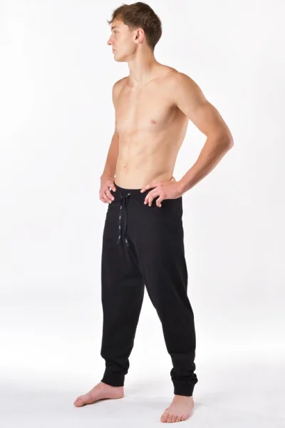 Pyžamové kalhoty 79201P - bavlna - Černá