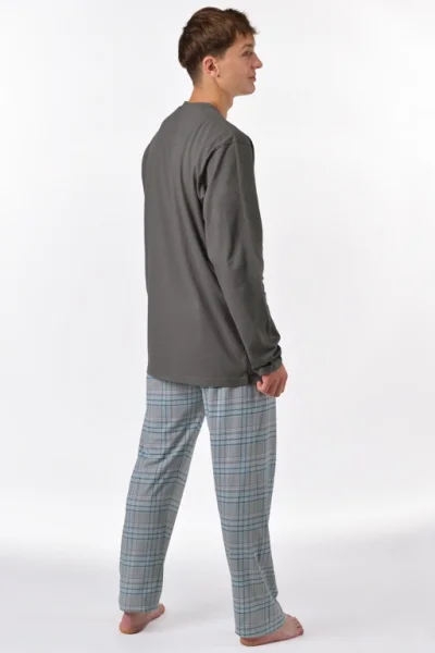 Pánské pyžamo 79193P - bavlna - Šedá