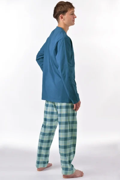 Pánské pyžamo 79193P - bavlna - Mořská zeleň