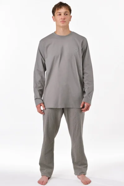 Pánské pyžamo 79195P - bavlna - Šedá
