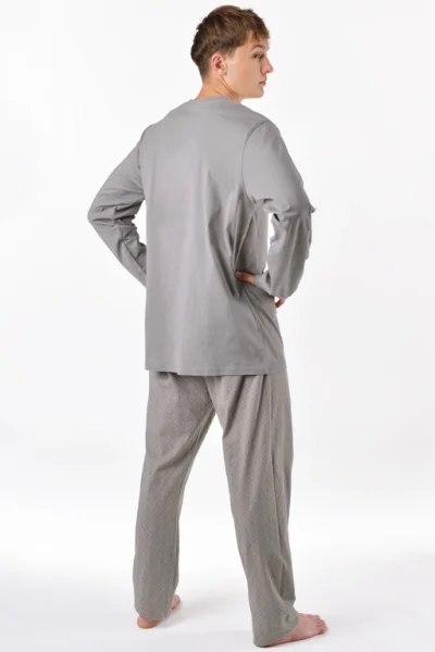 Pánské pyžamo 79195P - bavlna - Šedá
