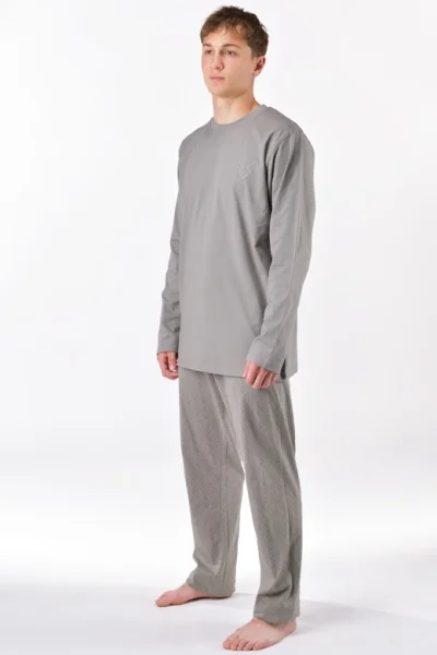 Pánské pyžamo 79195P - bavlna - Šedá