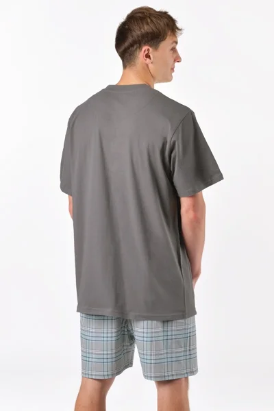 Pánské pyžamo 79192P - bavlna - Šedá