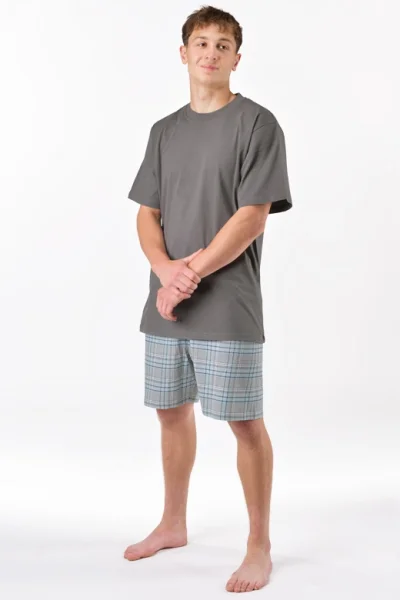 Pánské pyžamo 79192P - bavlna - Šedá